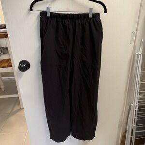 Lululemon‎ Black Wide Leg Pant 6 Square Dot Zip Pockets